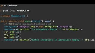 Java ArrayList isEmpty Method
