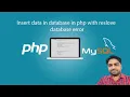IT Career PHP Tutorial database connection with insert data in database in php