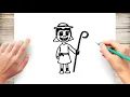 How to Draw Shepherd Nativity