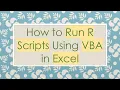 How to Run R Scripts Using VBA in Excel
