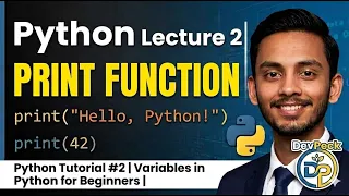 Python Lecture 2 Variables in Python for Beginners Python Complete Course 2026