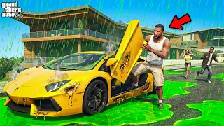 Franklin Survives The Hardest Acid Rain In GTA 5 !