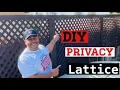 How to build a DIY Privacy Lattice Fence