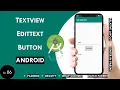 TextView EditText Button in Android Android Studio Android Beginner Tutorial 2020