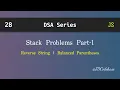 Stack Problems Part-1 in JavaScript DSA Explained with Example JDCodebase