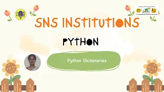 Python Dictionaries Unit 3 Python SNSInstitutions