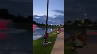 Enjoying Beautiful Evening At Aggies Park College Station Texas USA 