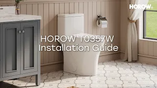 HOROW T0357W Series One-Piece Toilet Installation Guide