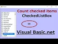 Visual Basic net How to count only checked items in CheckedListBox - VB NET