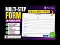 Create a Multi-Step Form with Step Indicator in Power Apps Beginner Friendly Tutorial