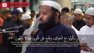 رضوا بأن يكونوا مع الخوالف وطبع على قلوبهم فهم لا يفقهون لكن الرسول والذين آمنوا معه جاهدوا دندنها