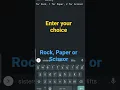 Rock Paper Scissor Java program