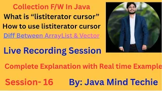 Collection in Java what is listiterator cursor How to use listiterator cursor Explain By Amit