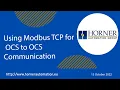 Using Modbus TCP for OCS to OCS Communication