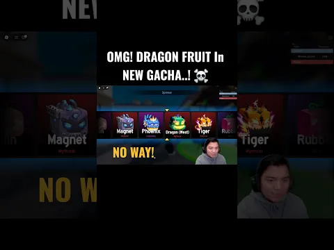 OMG! Dragon Fruit in New Gacha ☠️ + Dragon Fruit is Rollable now! #bloxfruits #roblox #jujubotv