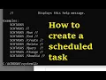 How to create a new scheduled task on windows 10 using schtasks create command SCHTASKS example