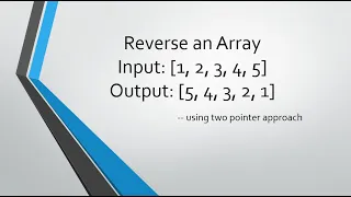 Reverse an Array Instantly in Java Two Pointer Trick