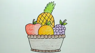 Download Cara menggambar buah buahan dalam keranjang - How to draw fruits MP3