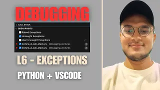 Exceptions in VSCode Handle Python Errors Like a Pro Lecture 6