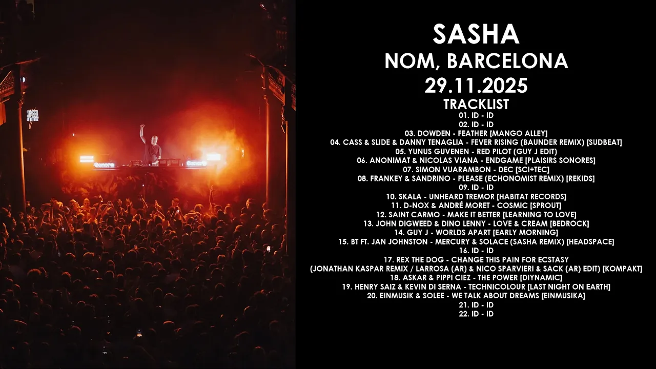 SASHA (UK) @ NOM, Barcelona 29.11.2025