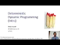 Week1 1 Deterministic Dynamic Programming Introduction