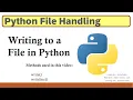 Write to a File in Python using write and writeline