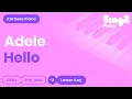 Adele - Hello Lower Key Karaoke Piano