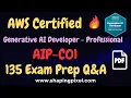 AWS Certified Generative AI Developer Professional AIP-C01 Exam Practice Question and Answers
