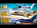 1M vs 10M vs 100M Private Jets - The Shocking Differences You Need to See