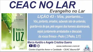CEAC NO LAR - Evangelho no Lar - Vinha de Luz, cap 43, " Vós portanto...".