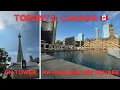 CN TOWER Dine at 360 Restaurant Observation Deck and NATHAN PHILLIPS SQUARE IN TORONTO CANADA