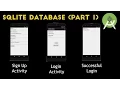 Login and Signup - SQLite Database Part