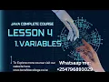 Java Complete Course Lesson 4 Variables