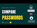 how to compare hashed password with the original password Node JS Express JS