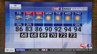 50 chance of rain on Friday in the Piedmont Triad