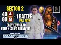 All Sector 2 Feats 40 Buff Immunity 80 Evasion Down in 1 Battle Easy Vane Silvo Survive Battle