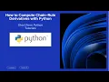 How to Compute Chain-Rule Derivatives in Python with SymPy in under 1 5 munutes