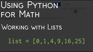 Using Python for Math Working with Lists in Python BHNmath