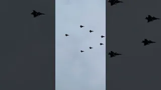 Swedish air force over the sky