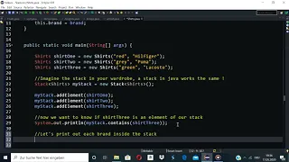 Stack with objects in Java 2020