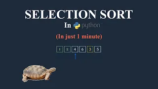 Selection Sort In Python In 1 minute