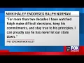 Never let our state down Former Gov Nikki Haley endorses Rep Ralph Norman