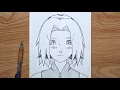 How to draw Sakura Sakura Haruno step by step easy anime naruto tutorial