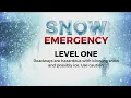 What do snow emergency levels mean