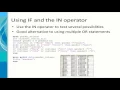 303 Conditional processing 1