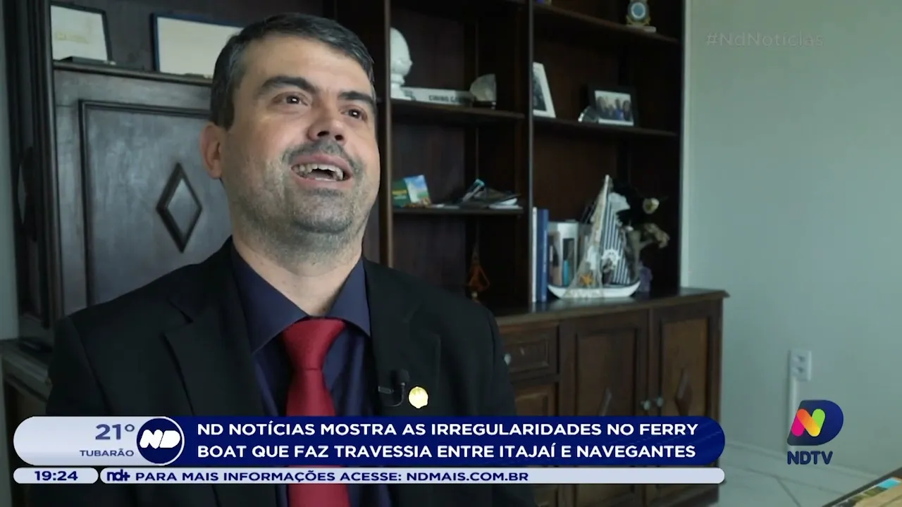 'Ferry boat' que faz a travessia entre Itajaí e Navegantes apresenta irregularidades há 30 anos