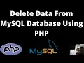 Delete Data From MySQL Database Using PHP - Learn PHP