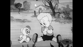 vintage black u0026 white musical cartoon boy meets dog