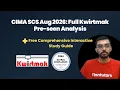 CIMA SCS Aug 2026 Full Kwirtmak Pre-seen Analysis Key E3 P3 F3 Topics