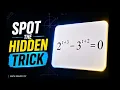 Solve This Exponential Equation Hidden Algebra Trick